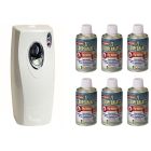 Pack dispensador automático Copyrmatic Evolution + 6 insecticidas ZZ Coopermatic de piretrinas naturales