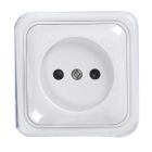 Base enchufe de superficie blanca Alfa (Simon MS136707)