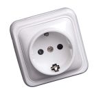 Base enchufe con  TT de superficie blanca Alfa (Simon MS137803)