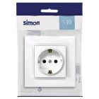 Base schuko blanco S10 (Simon F1090443030)