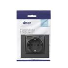 Base schuko con USB A+C 10,5W negro S10 (Simon F1011432038)