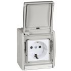 Base de enchufe schucko monobloc IP55 Simon 44 Aqua (4490432-035)