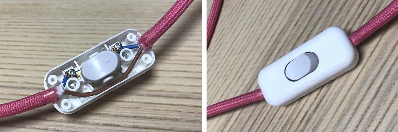 Colocar un interruptor de paso en una lámpara casera Vemos paso a paso cómo hacer una lámpara casera de mesa o de pared