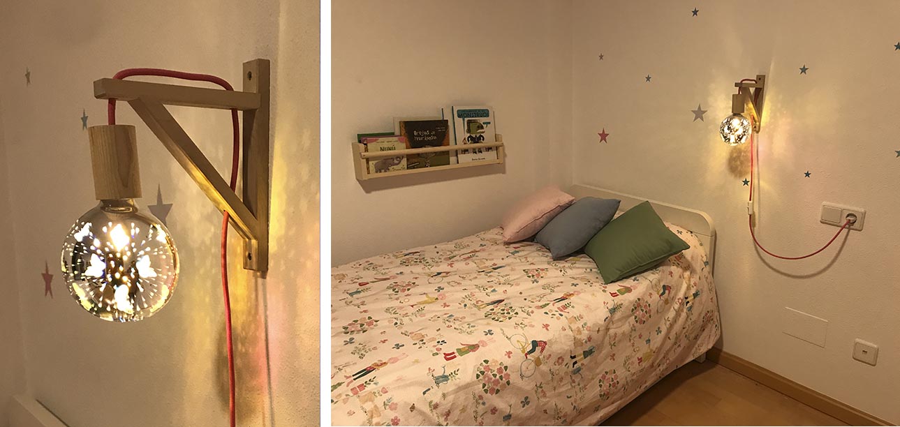 Lámpara casera original infantil (DIY) Paso a paso para montar una lámpara casera original