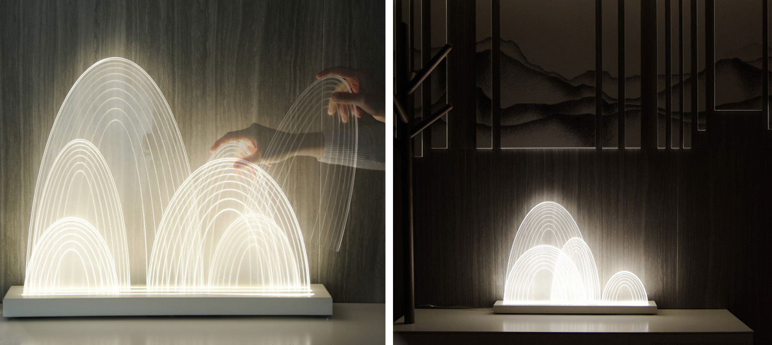 Lampara montañas Guilin Lampara Led inspirada en las montañas Guilin de China