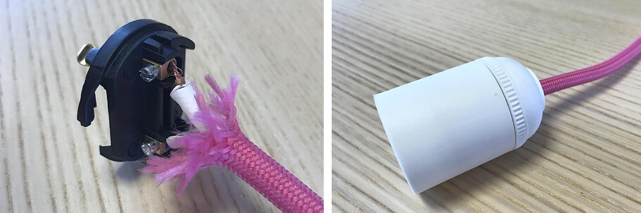 Pasos para hacer una lámpara casera fácil: el portalámparas Colocar el portalámparas de una lámpara